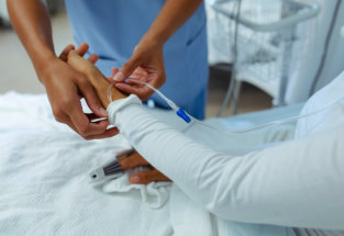 person with iv